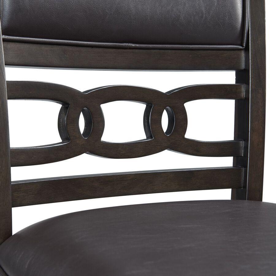 Elements Dining Sets - Taylor Counter Height 5PC Dining Set-Table and Four Faux Leather Side Chairs in Walnut