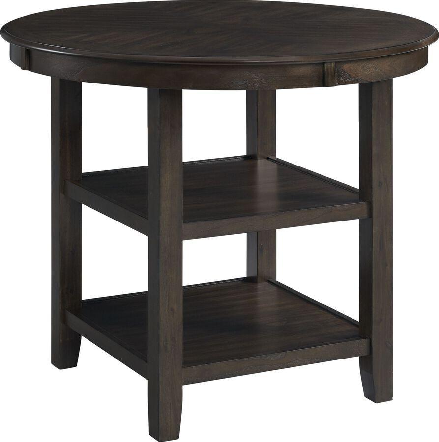 Elements Dining Sets - Taylor Counter Height 5PC Dining Set-Table and Four Faux Leather Side Chairs in Walnut