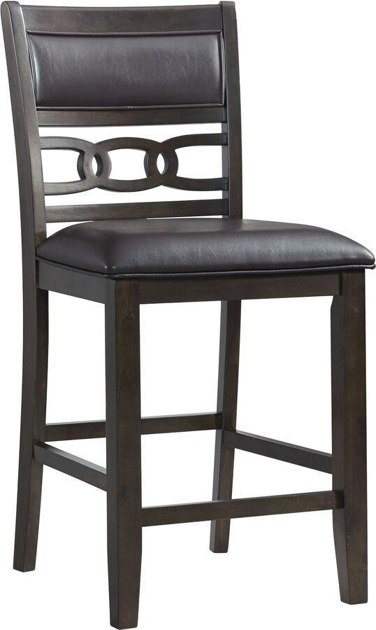 Elements Dining Sets - Taylor Counter Height 5PC Dining Set-Table and Four Faux Leather Side Chairs in Walnut