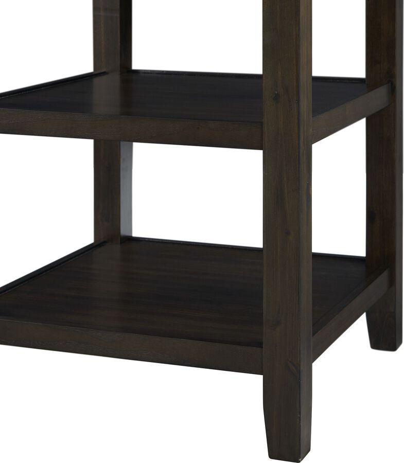 Elements Dining Sets - Taylor Counter Height 5PC Dining Set-Table and Four Faux Leather Side Chairs in Walnut