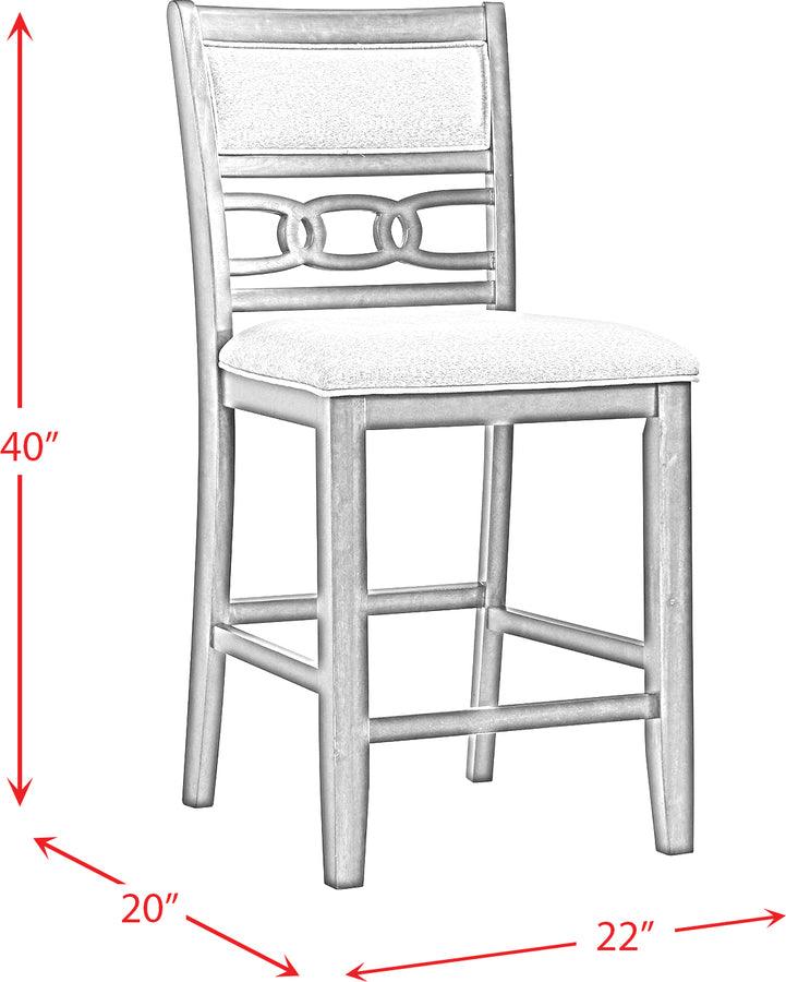 Elements Dining Sets - Taylor Counter Height 5PC Dining Set-Table and Four Side Chairs in Gray