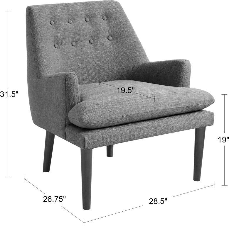 Olliix.com Accent Chairs - Taylor Mid-Century Accent Chair Gray