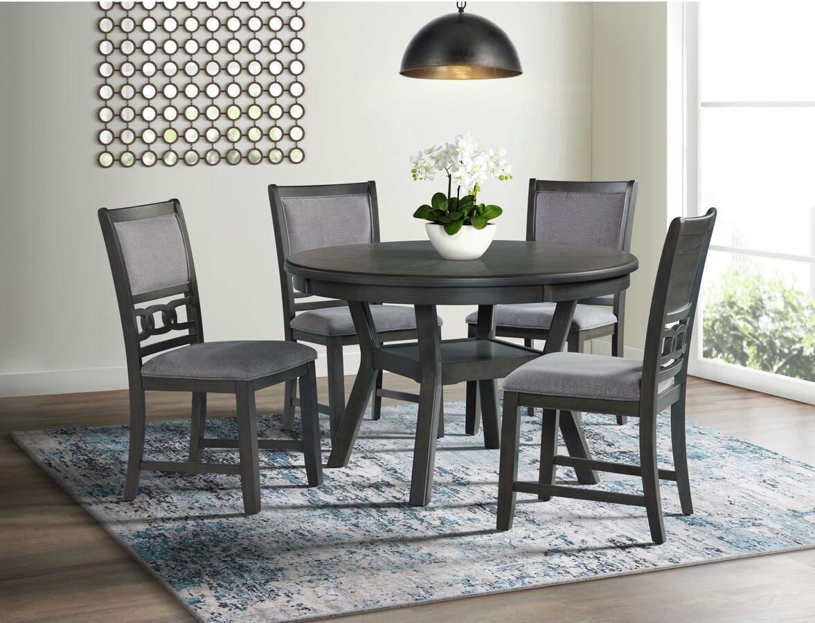Elements Dining Sets - Taylor Standard Height 5 Piece Dining Set-Table and Four Side Chairs in Gray