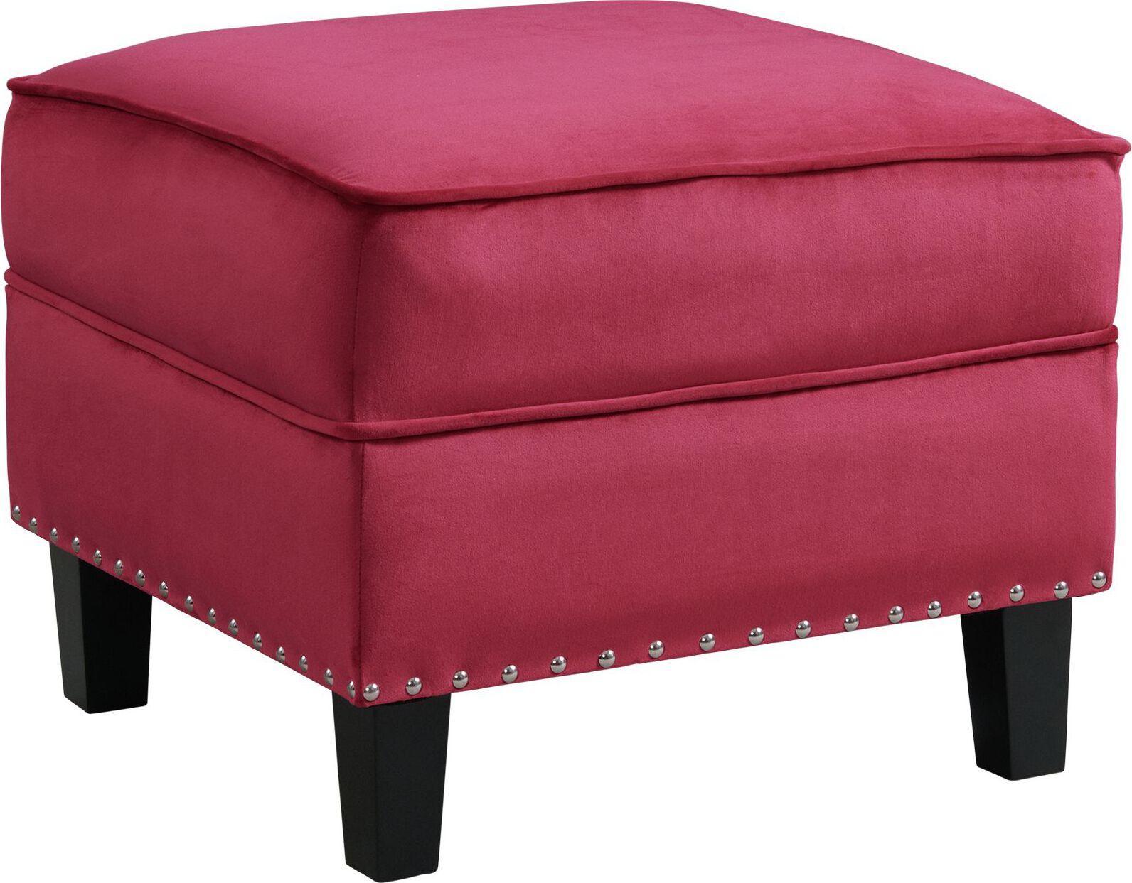 Elements Ottomans & Stools - Teagan Ottoman Red