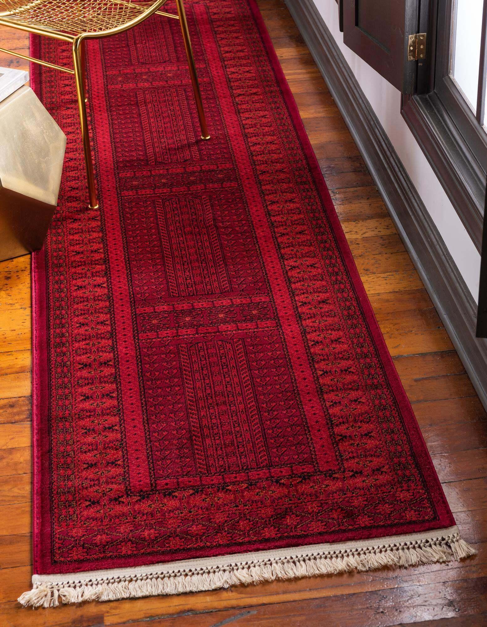 Unique Loom Indoor Rugs - Tekke Medallion 10 Ft Runner Rug Multicolor