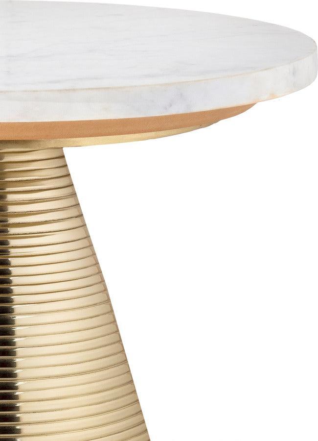 Tov Furniture Side & End Tables - Tempo Marble Side Table White