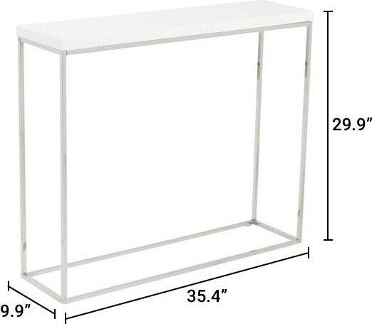 Euro Style Consoles - Teresa Console Table White