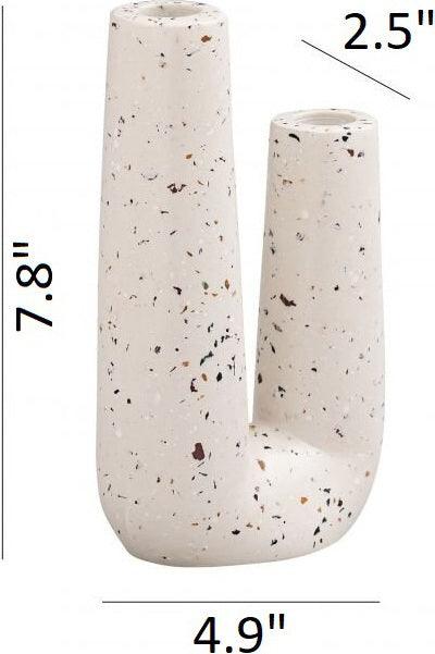 Tov Furniture Vases - Terrazzo Novelty Tube Vase White