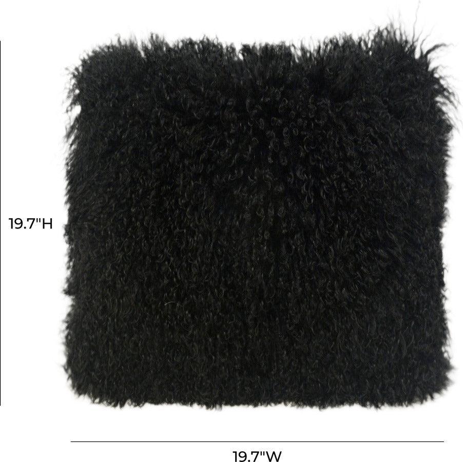 Tov Furniture Pillows & Throws - Tibetan Sheep Black Large Pillow Black