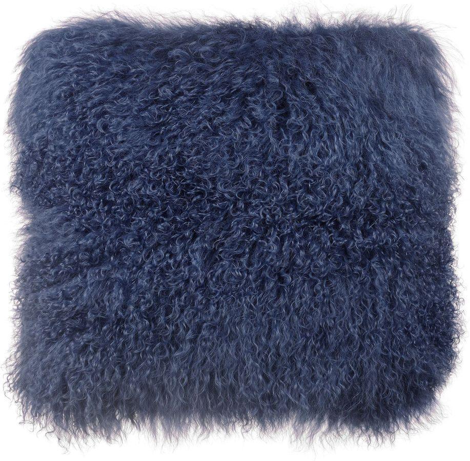 Tov Furniture Pillows & Throws - Tibetan Sheep Large Blue Pillow Blue