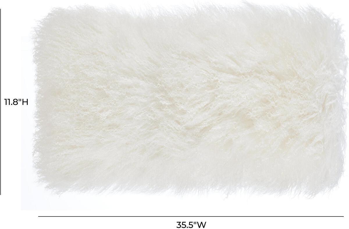 Tov Furniture Pillows & Throws - Tibetan Sheep Long Pillow White
