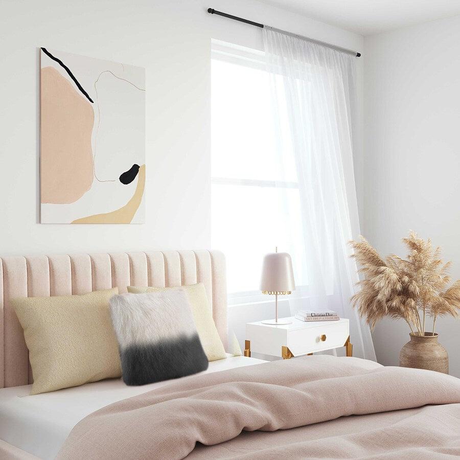 Tov Furniture Pillows & Throws - Tibetan Sheep Pillow White to Black White
