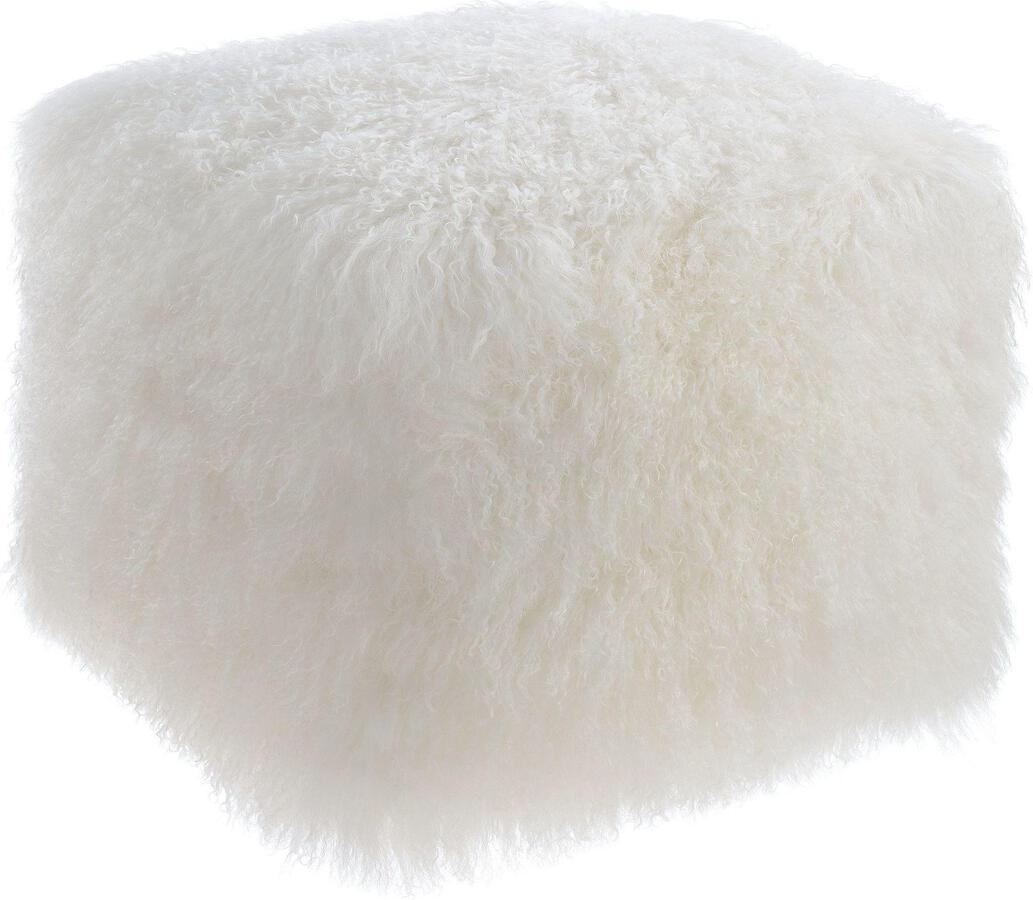 Tov Furniture Ottomans & Stools - Tibetan Sheep Pouf