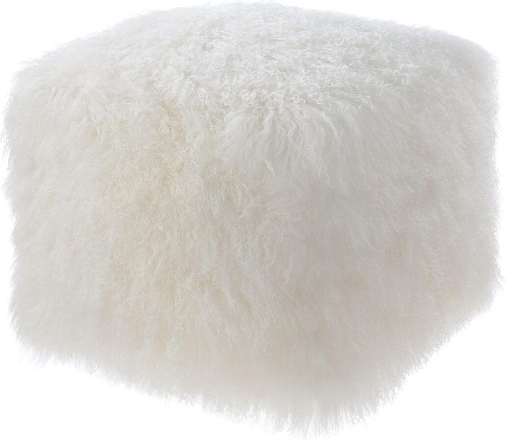 Tov Furniture Ottomans & Stools - Tibetan Sheep Pouf