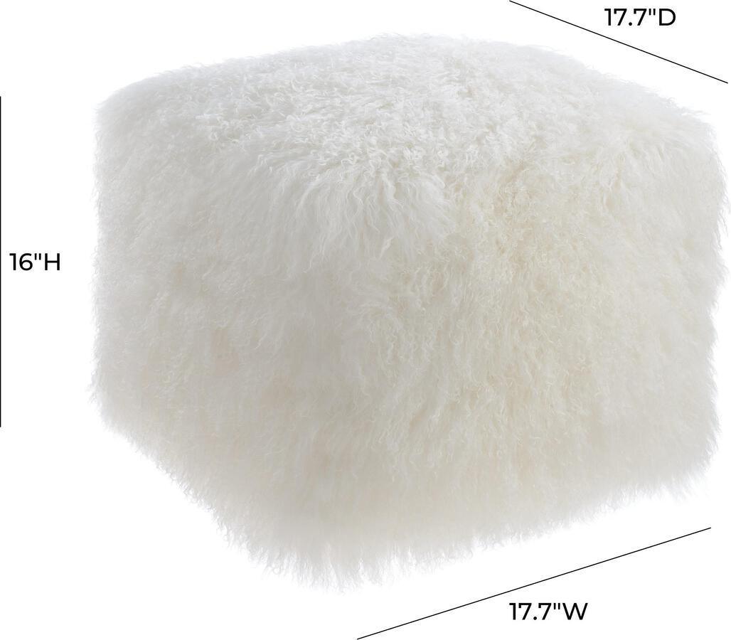 Tov Furniture Ottomans & Stools - Tibetan Sheep Pouf