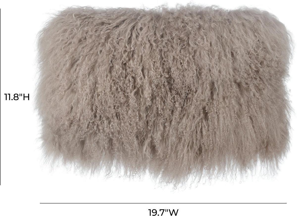 Tov Furniture Pillows & Throws - Tibetan Sheep Sandy Brown Long Pillow Brown