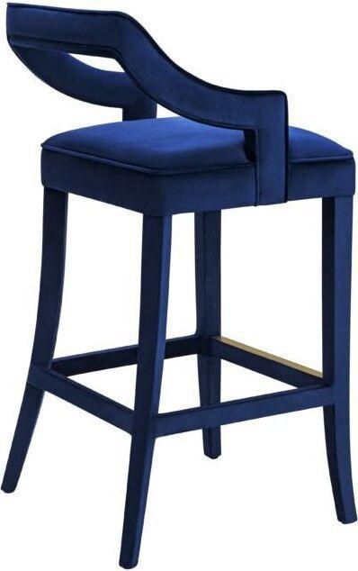 Tov Furniture Barstools - Tiffany Velvet Counter Stool Navy