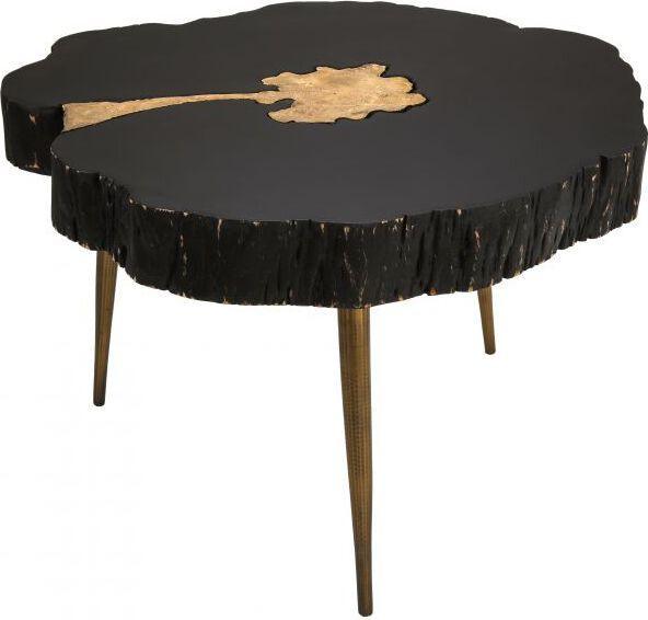 Tov Furniture Coffee Tables - Timber Black and Brass Coffee Table