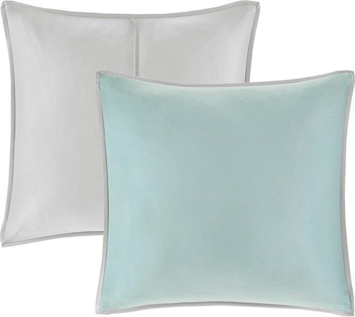 Olliix.com Comforters & Blankets - Tinsley 8 Piece 26" W Comforter Set Seafoam & Gray Queen