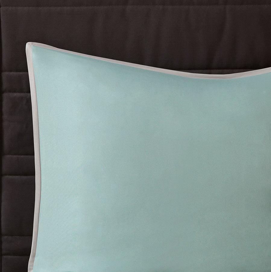 Olliix.com Comforters & Blankets - Tinsley 8 Piece Comforter Set Seafoam & Gray Cal King