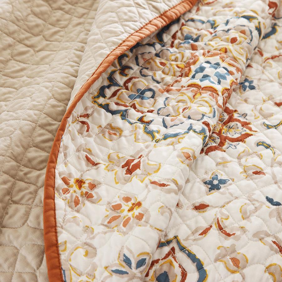 Olliix.com Comforters & Blankets - Tissa King 6 Piece Reversible Coverlet Set Ivory