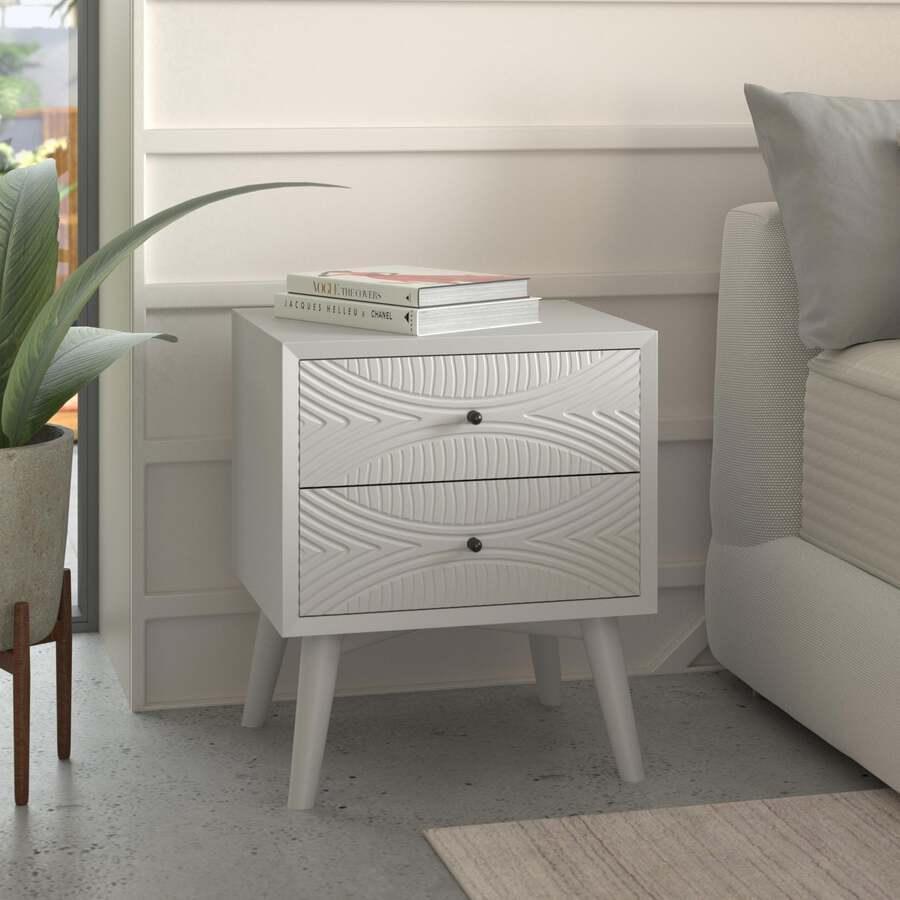 Alpine Furniture Nightstands & Side Tables - Tranquility Nightstand, White