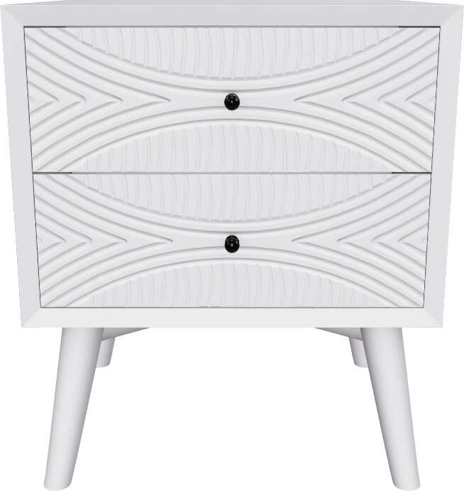 Alpine Furniture Nightstands & Side Tables - Tranquility Nightstand, White
