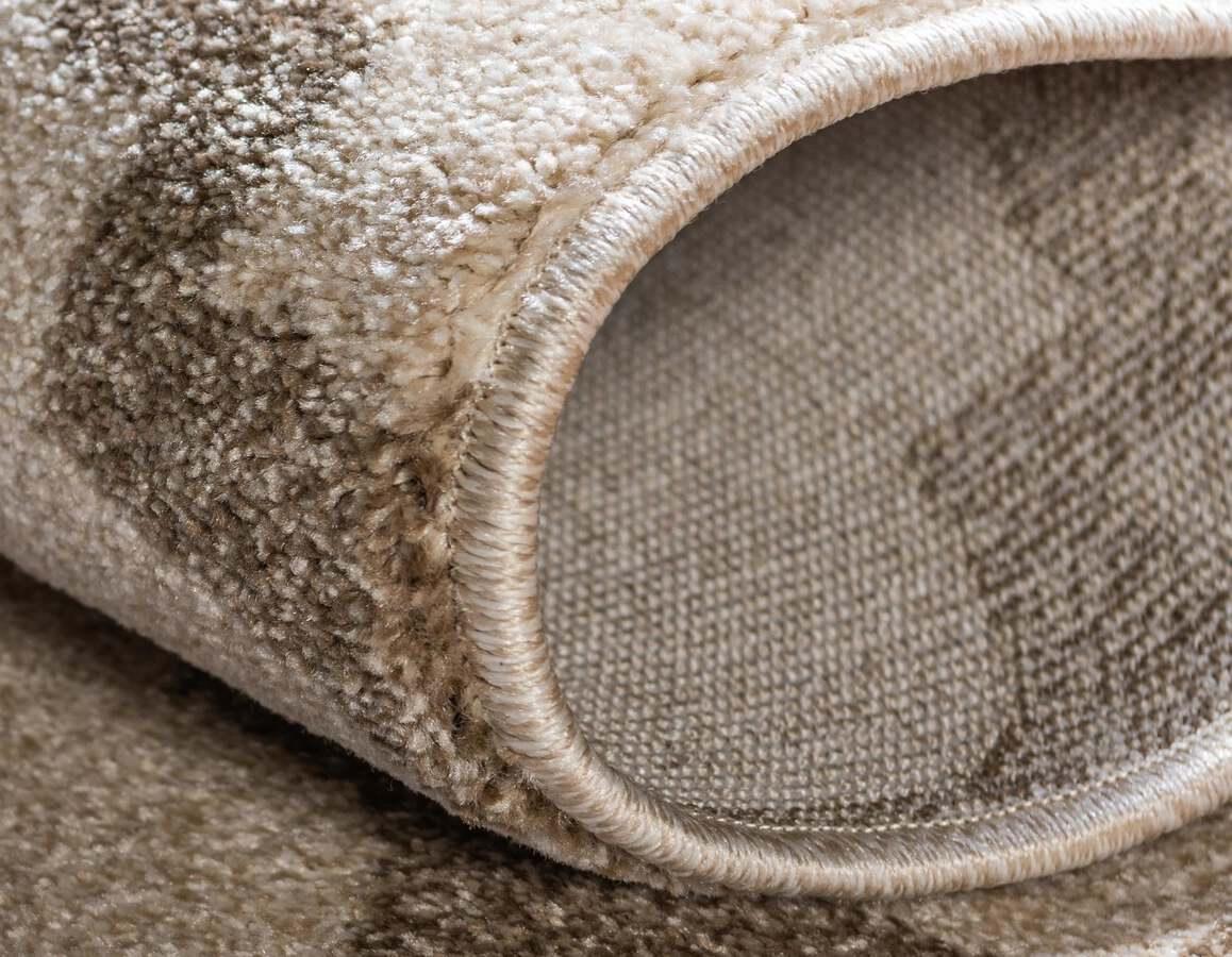 Unique Loom Indoor Rugs - Trellis Contemporary 12 Ft Round Round Rug Beige/Light Brown