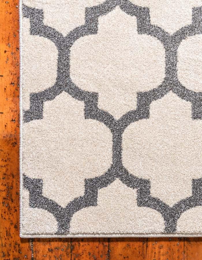 Unique Loom Indoor Rugs - Trellis Contemporary Palace Rectangular Rug Beige/Gray