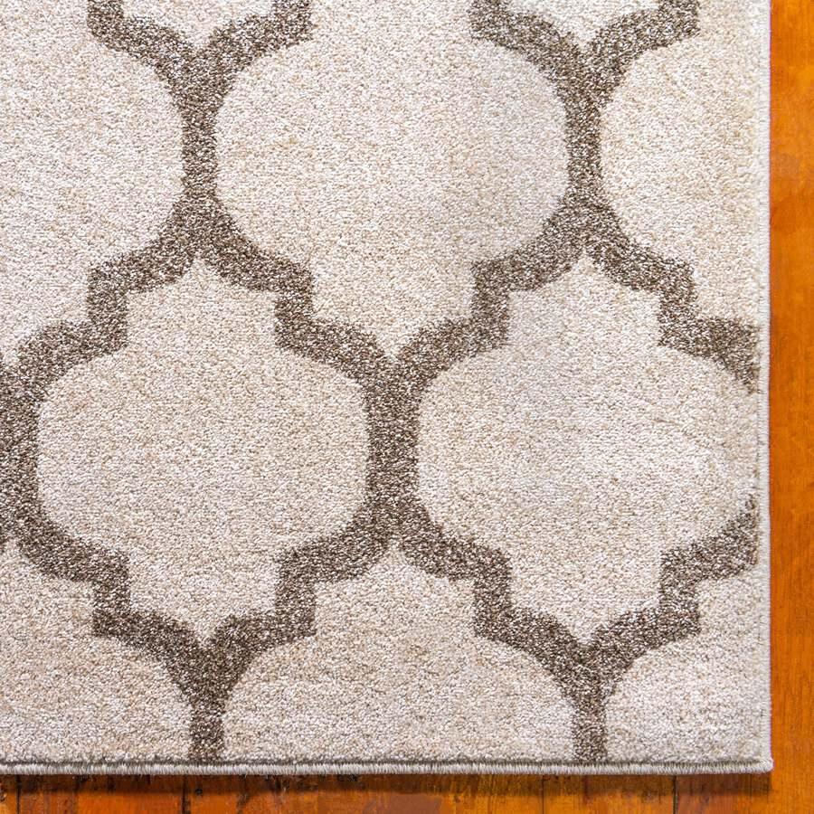 Unique Loom Indoor Rugs - Trellis Contemporary Palace Rectangular Rug Beige/Light Brown