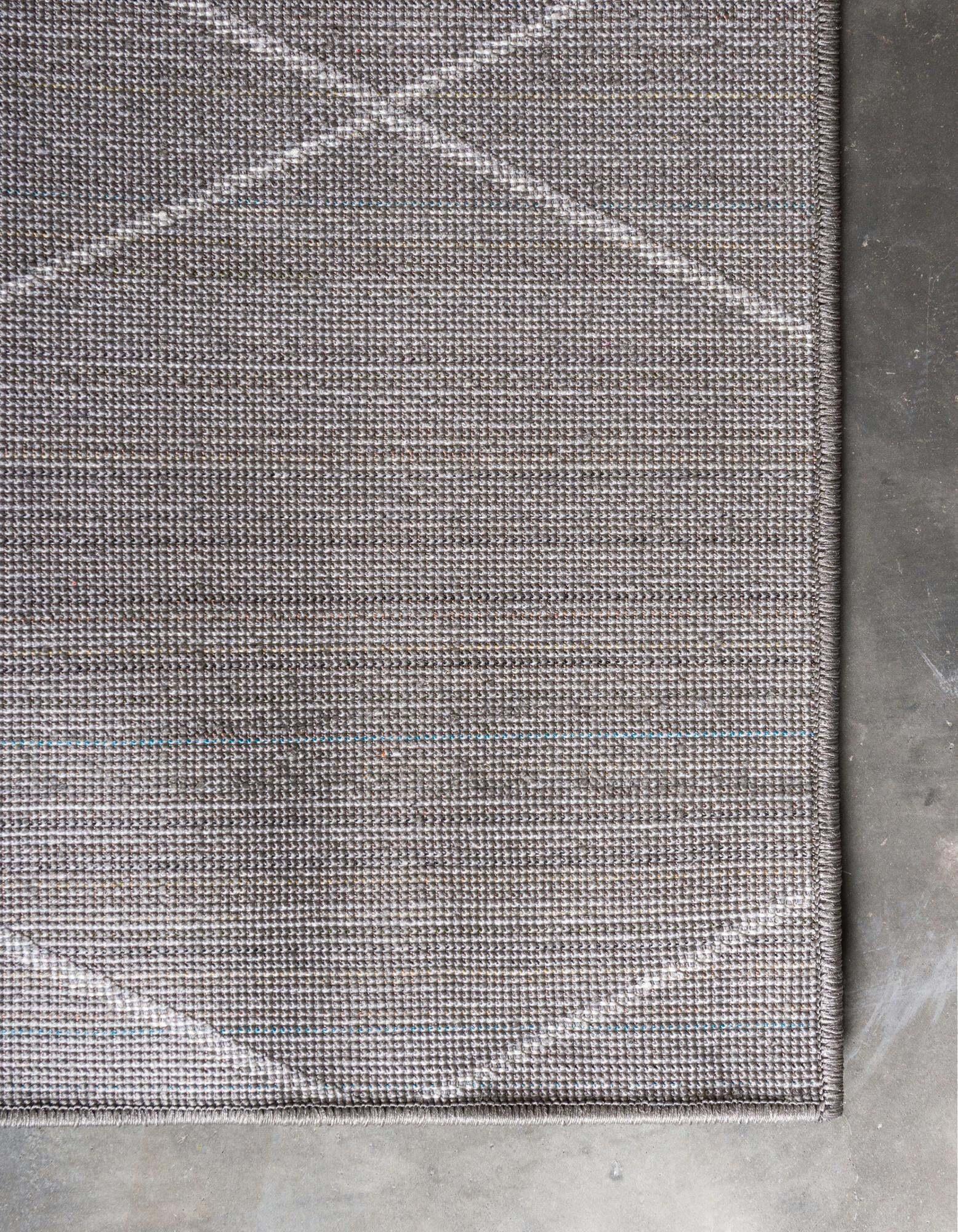 Unique Loom Indoor Rugs - Trellis Frieze 8x10 Rug Dark Gray