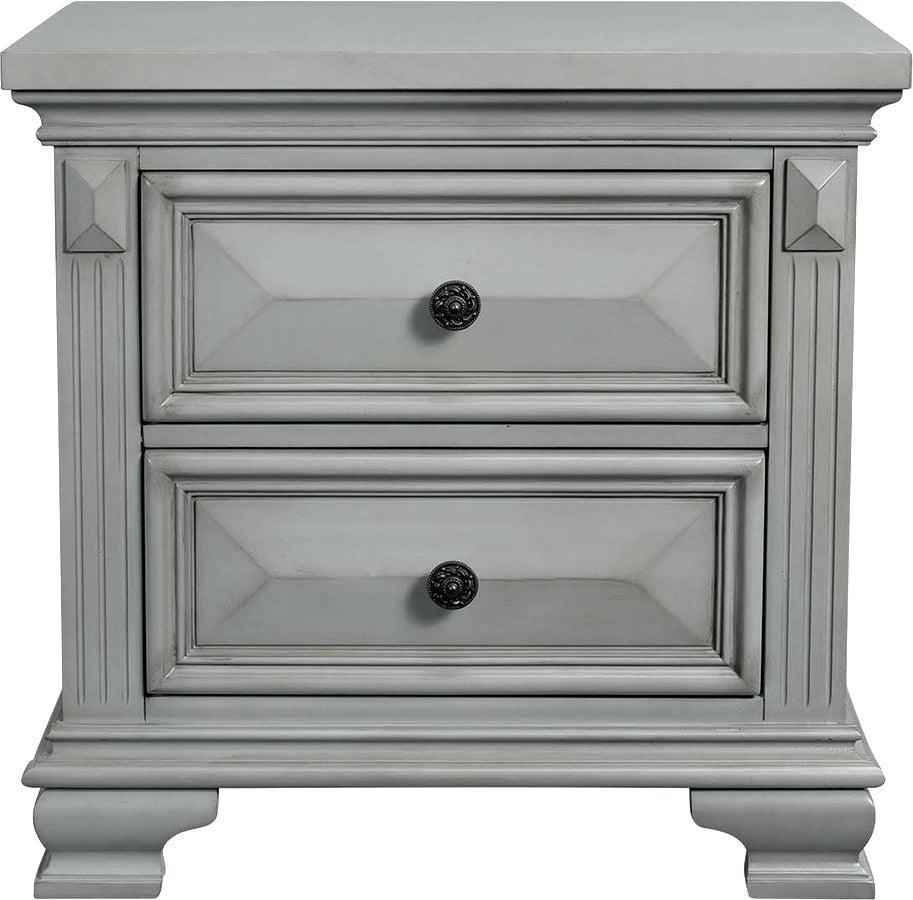 Elements Nightstands & Side Tables - Trent 2-Drawer Nightstand Gray