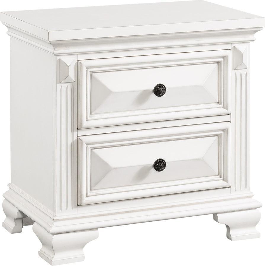 Elements Nightstands & Side Tables - Trent 2-Drawer Nightstand in White