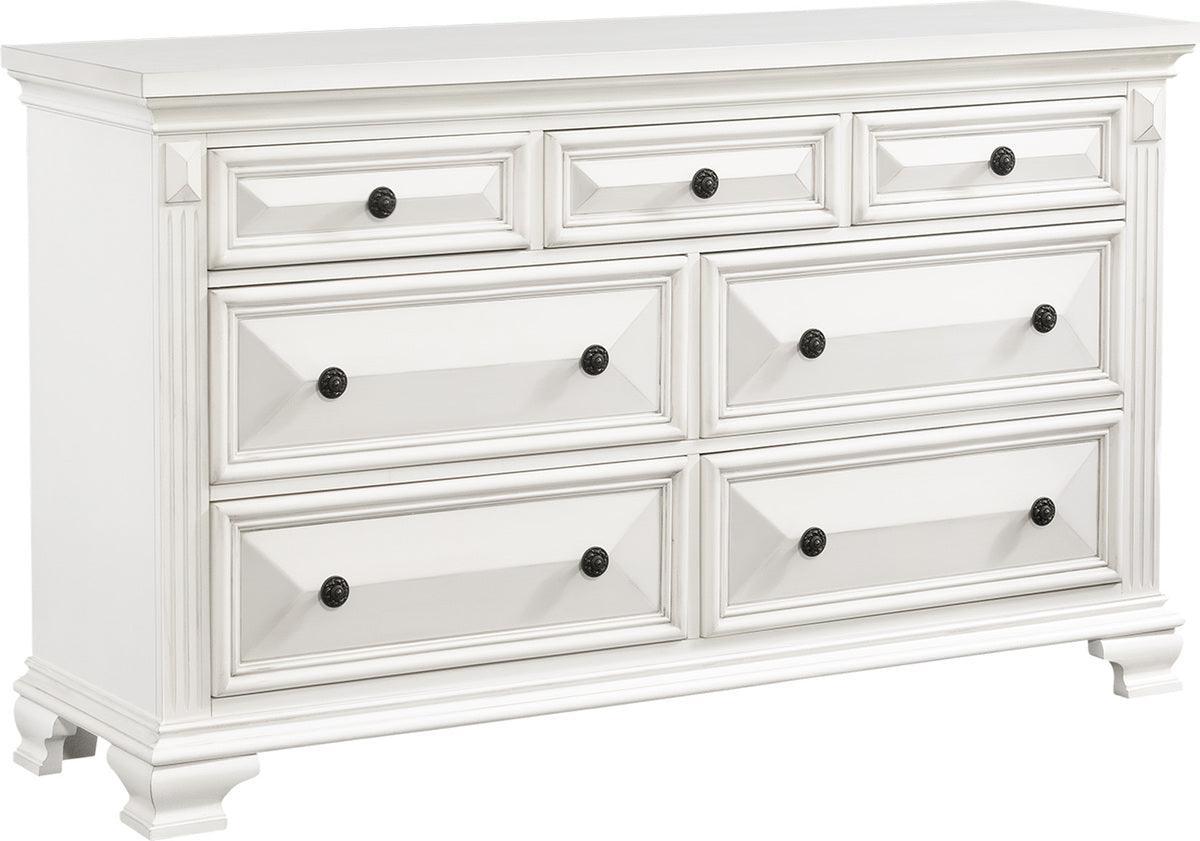 Elements Dressers - Trent 7-Drawer Dresser in White White