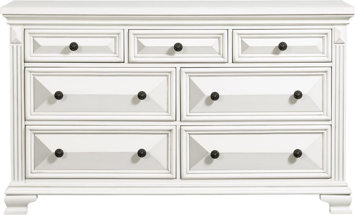 Elements Dressers - Trent 7-Drawer Dresser in White White