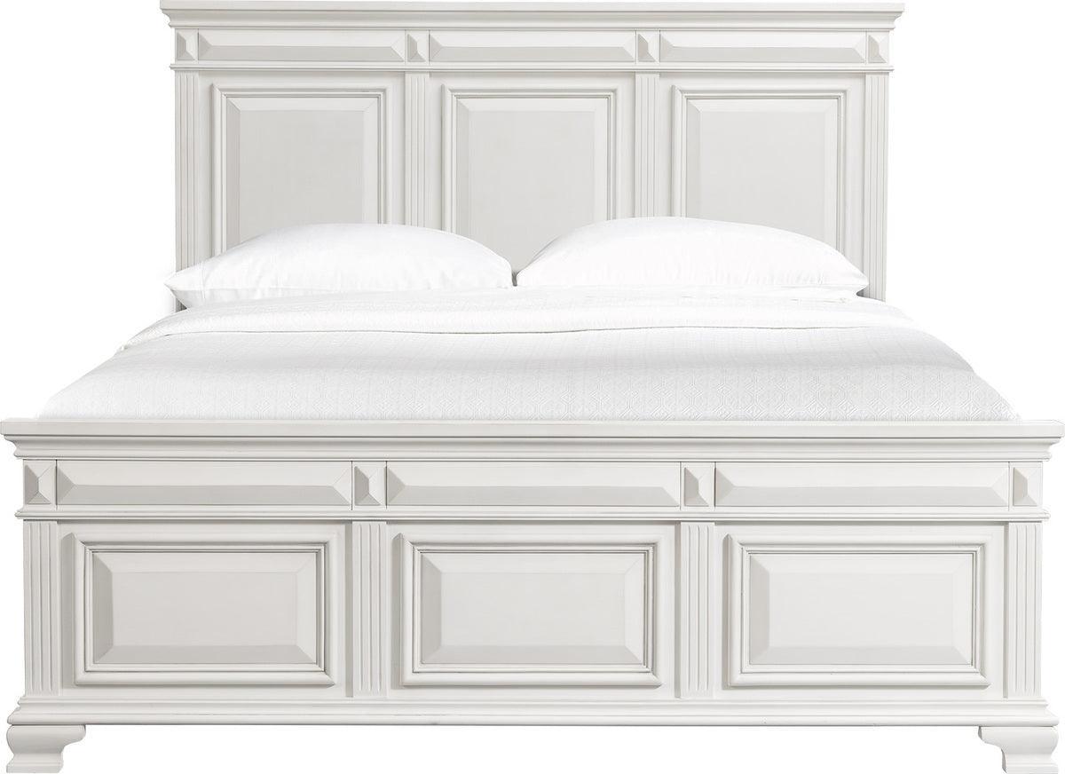 Elements Beds - Trent King Panel Bed In White