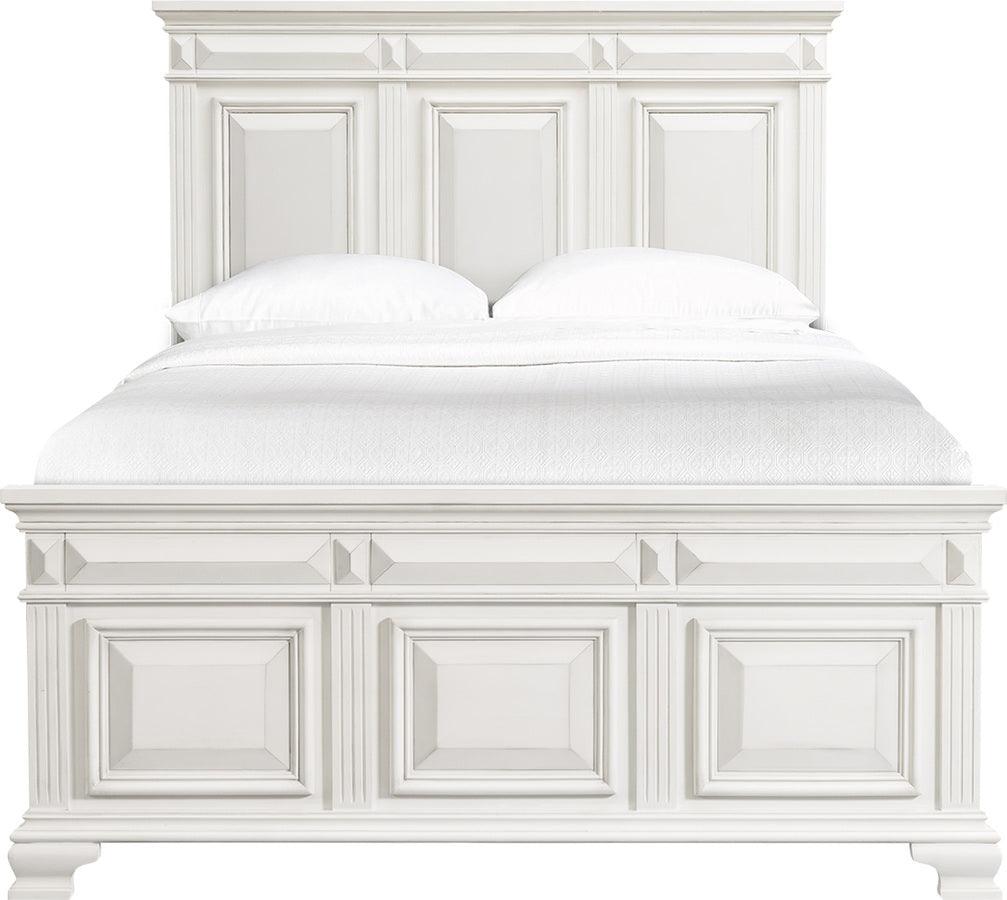 Elements Beds - Trent Queen Panel Bed In White