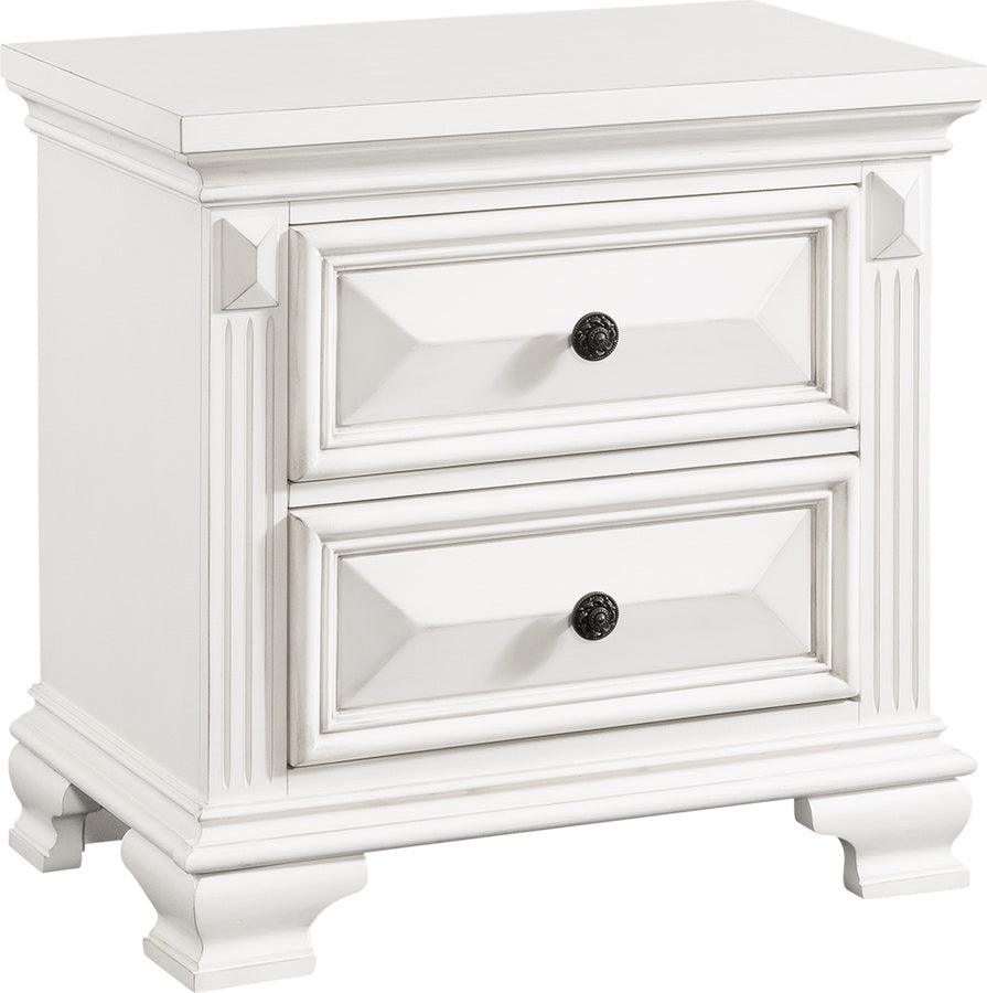 Elements Bedroom Sets - Trent Queen Storage 5 Piece Bedroom Set in White