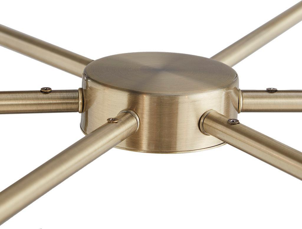 Olliix.com Ceiling Lights - Trenton Modern Cylinder Shade Chandelier Antique Brass