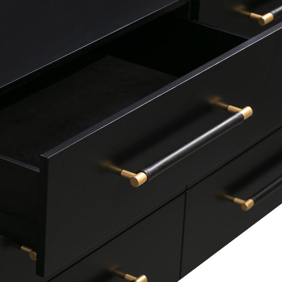 Tov Furniture Dressers - Trident Black 6 Drawer Dresser Gold