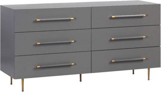 Tov Furniture Dressers - Trident Grey 6 Drawer Dresser