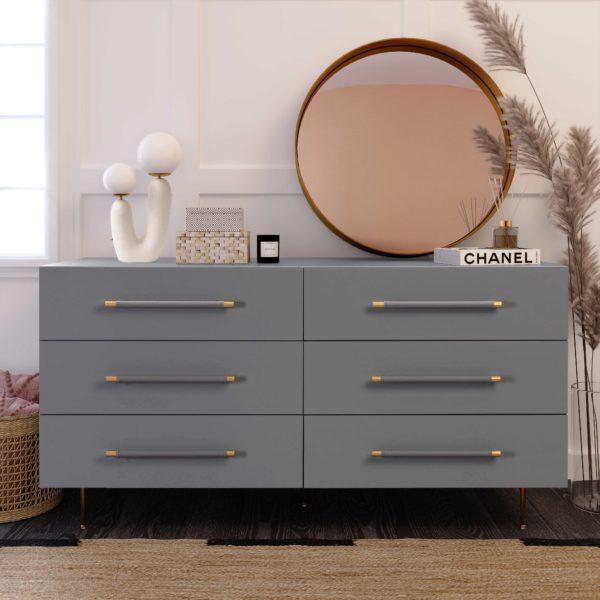 Tov Furniture Dressers - Trident Grey 6 Drawer Dresser