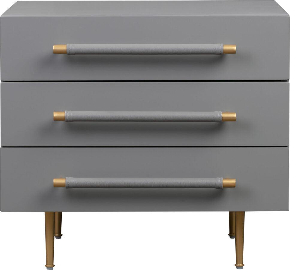 Tov Furniture Nightstands & Side Tables - Trident Grey Nightstand