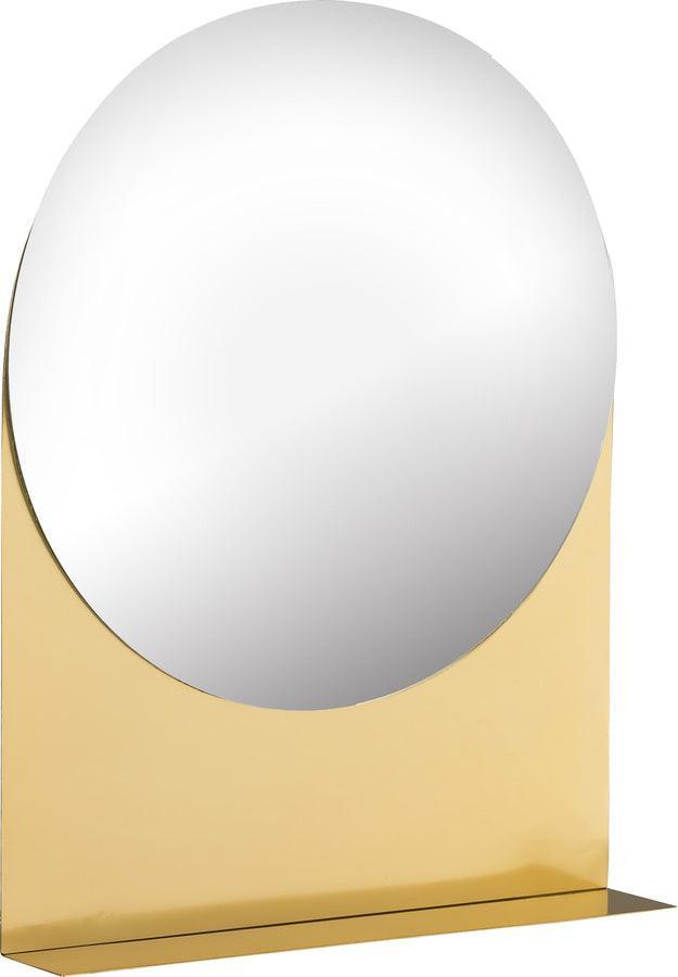 Tov Furniture Mirrors - Trigg Round Accent Mirror Brass