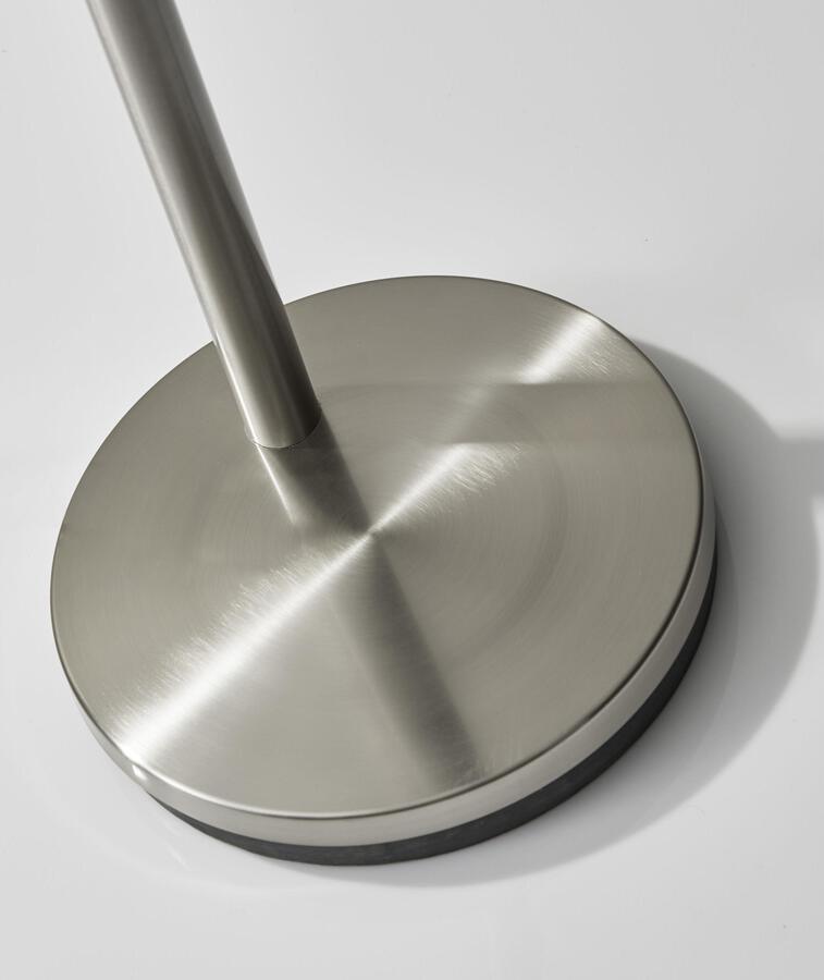 Adesso Floor Lamps - Trinity Arc Lamp- Satin Steel