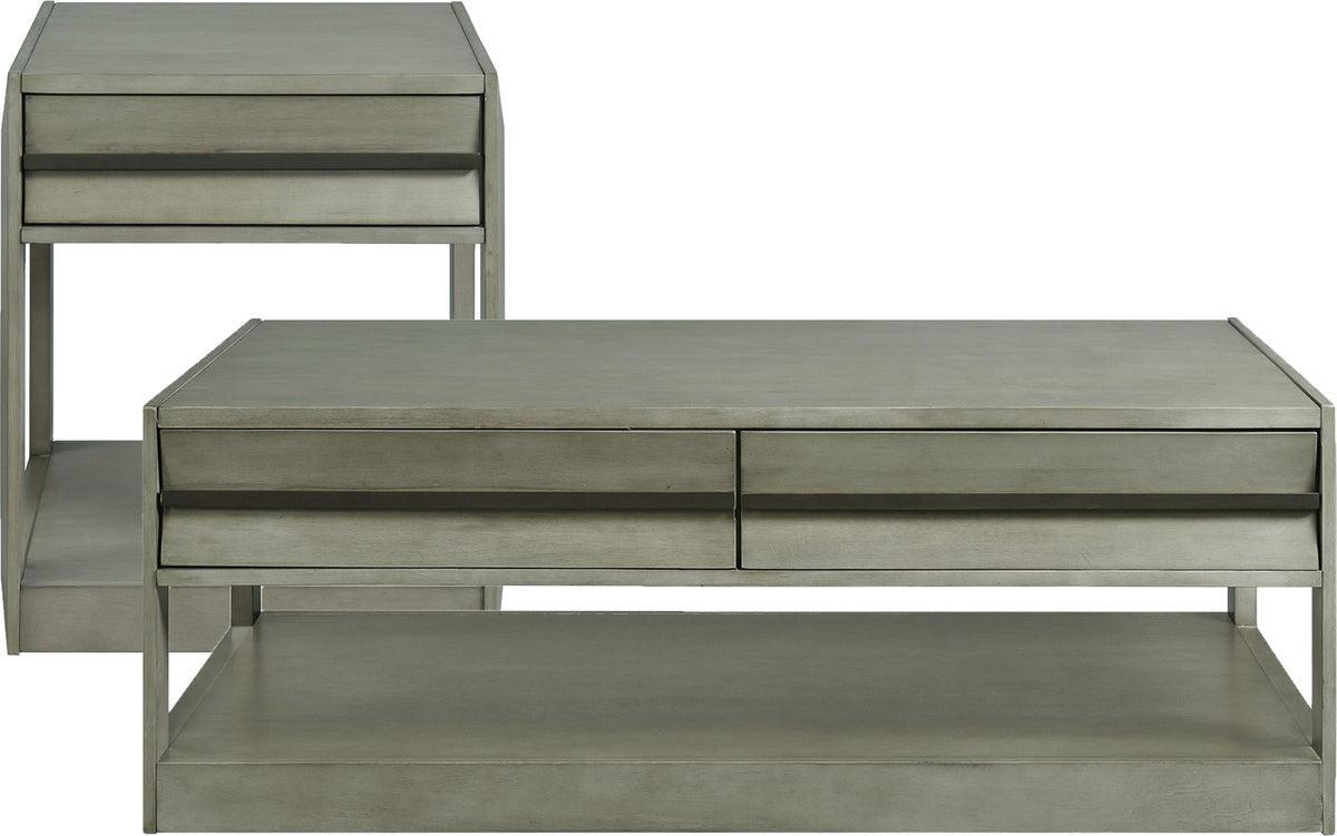 Elements Living Room Sets - Tropez 2PC Occasional Table Set in Grey