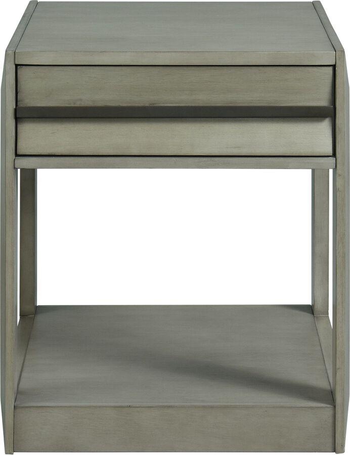 Elements Side & End Tables - Tropez Rectangular End Table in Grey