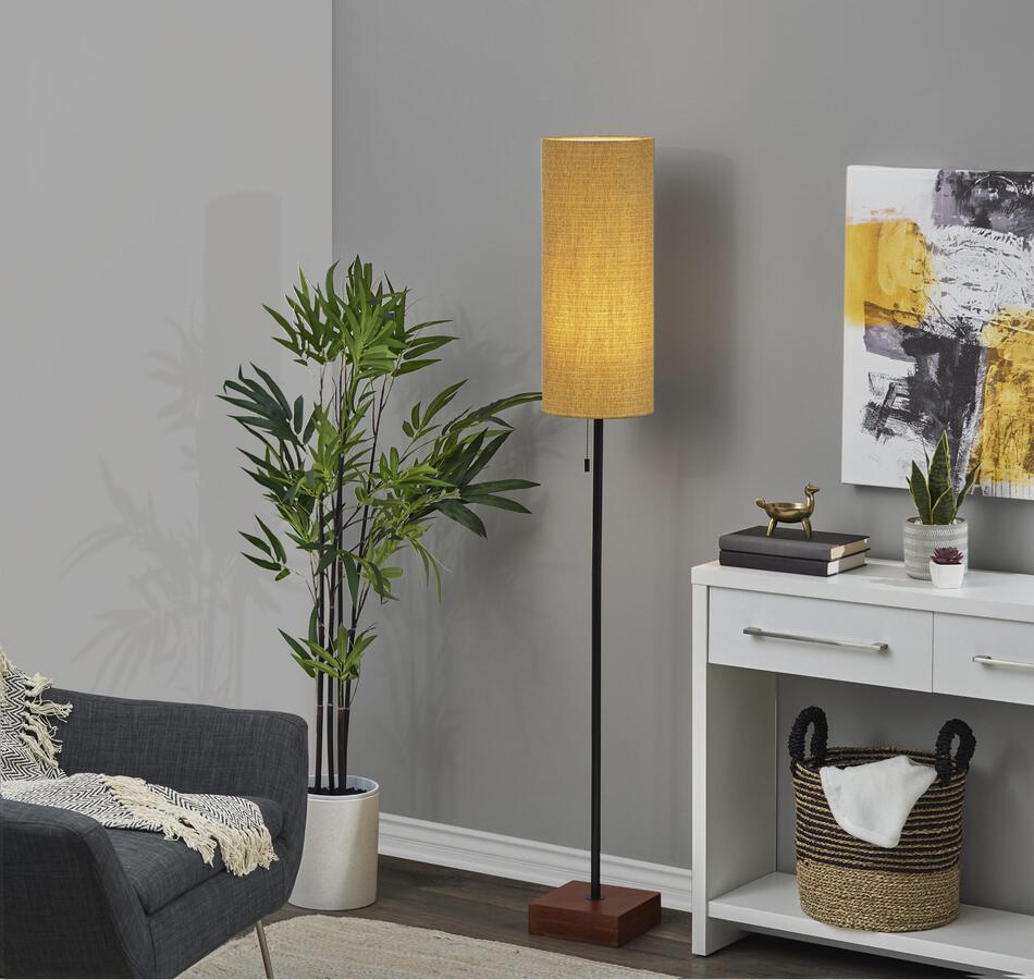 Adesso Floor Lamps - Trudy Floor Lamp- Yellow Shade
