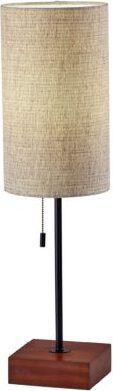 Adesso Table Lamps - Trudy Table Lamp Beige & Walnut