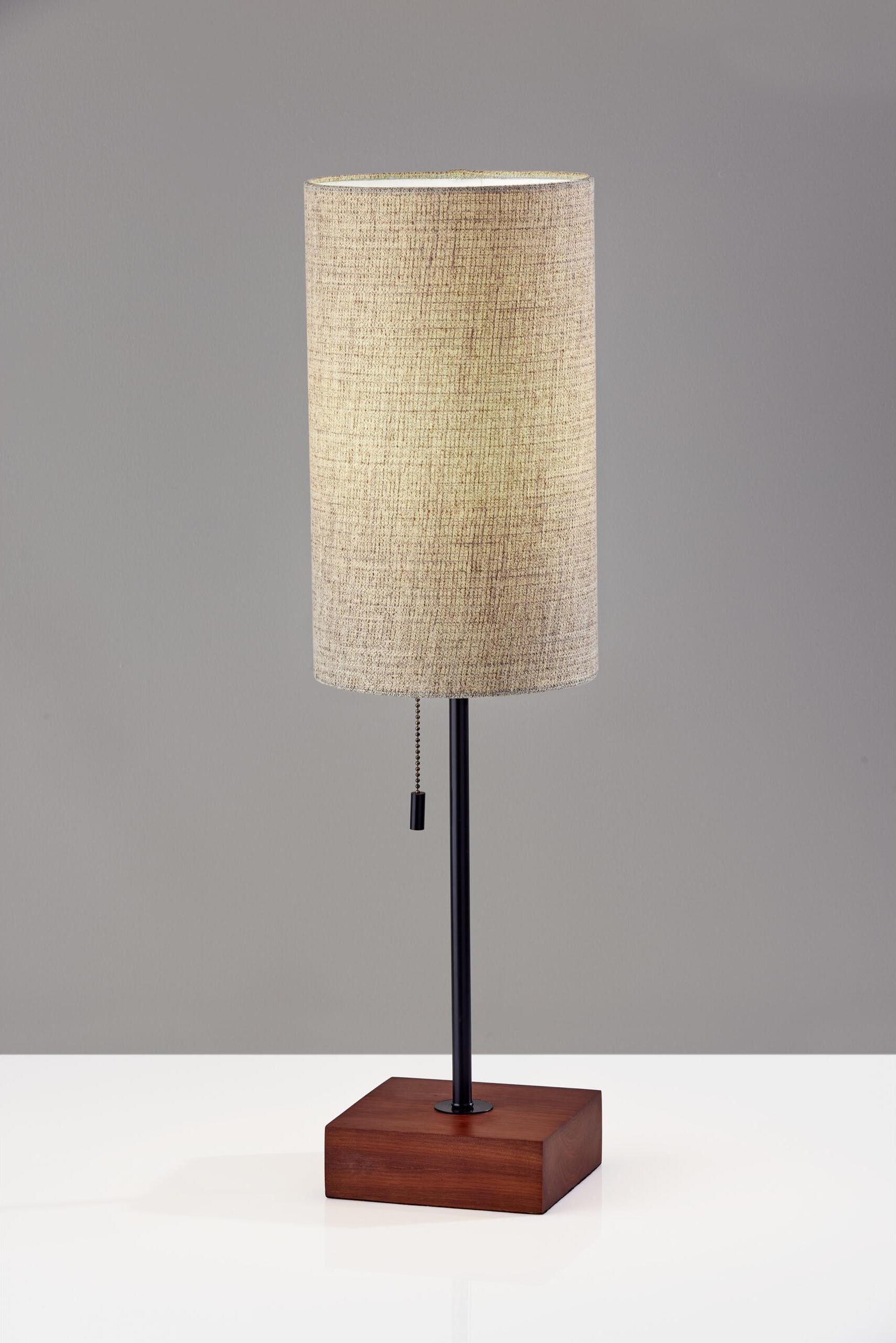 Adesso Table Lamps - Trudy Table Lamp Beige & Walnut